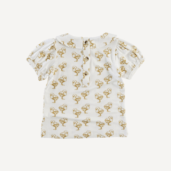 short sleeve peter pan top | chicks | bamboo