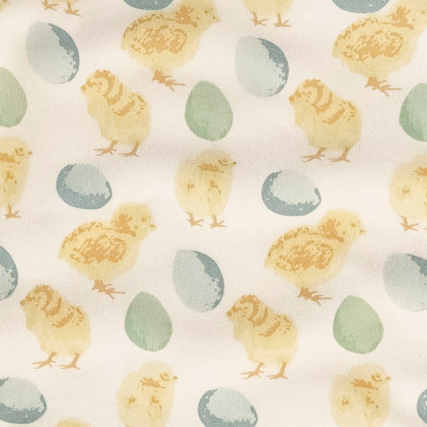 long sleeve v-neck cardigan | chicks & eggs | organic cotton interlock