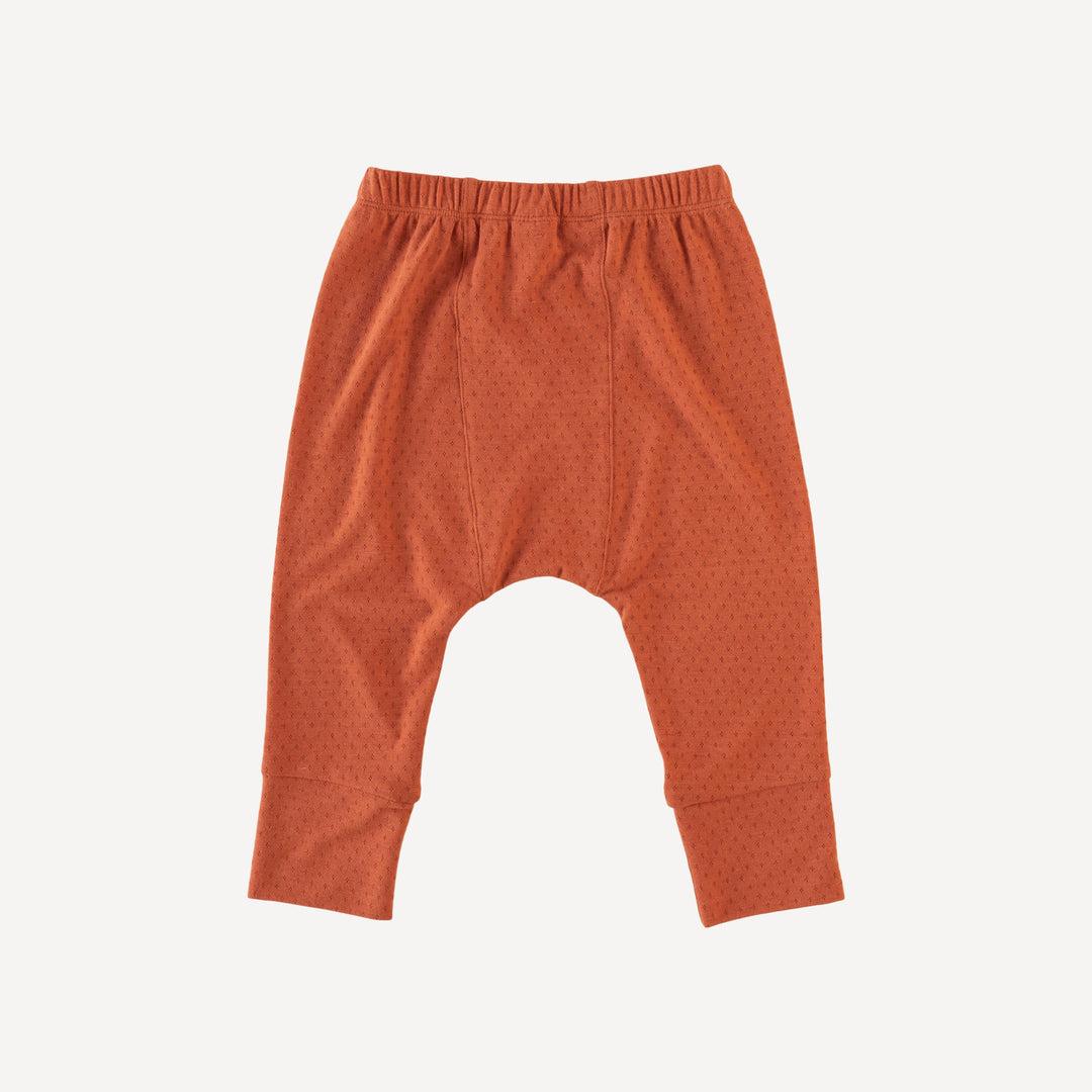 classic panda pant | chili pepper | pointelle bamboo