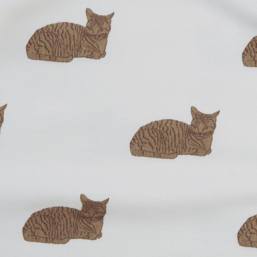 short sleeve cargo pocket tee + relaxed jogger set | chocolate cat | organic cotton interlock