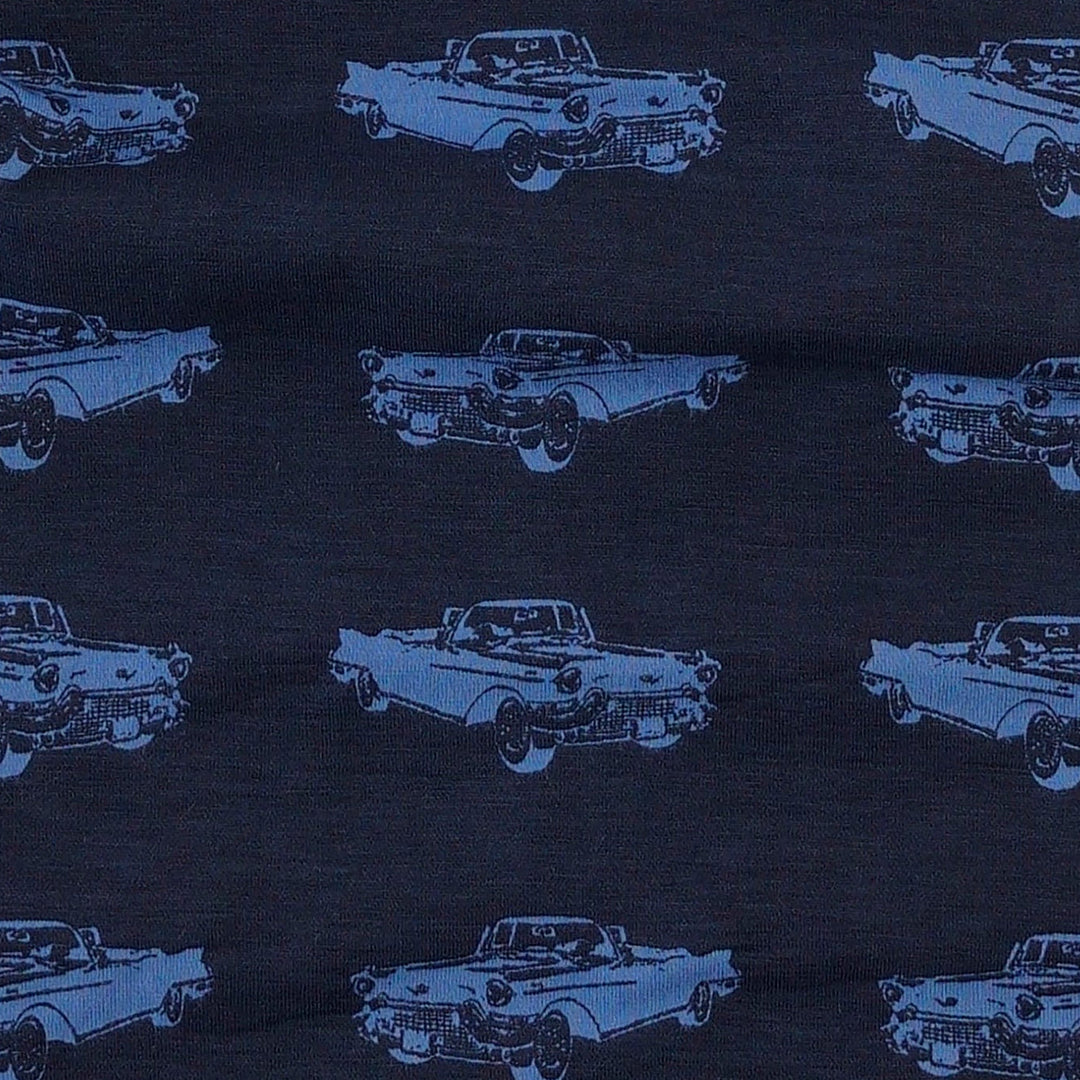 short sleeve peter pan dress | classic car | bamboo