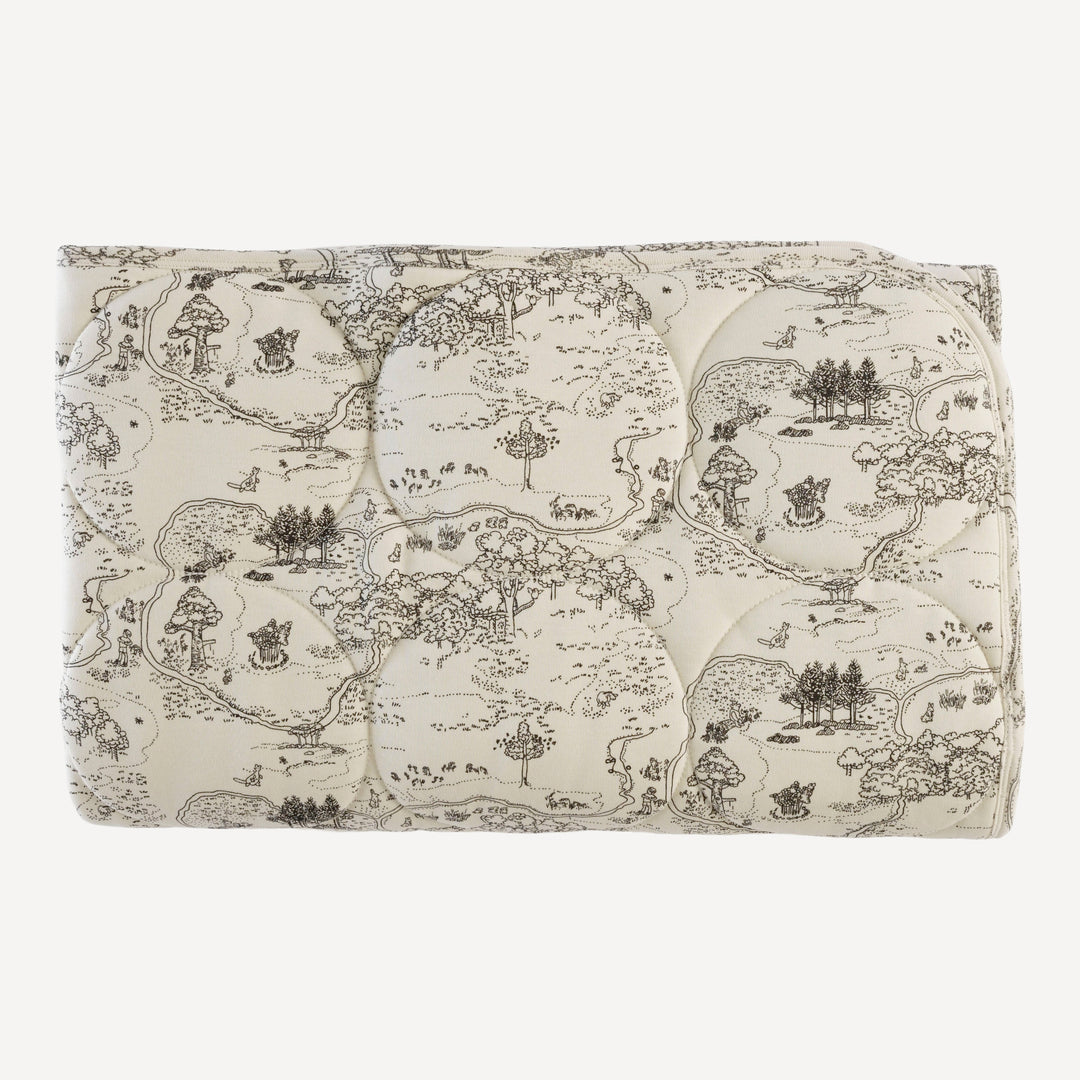 classic circle quilt | map | organic cotton interlock