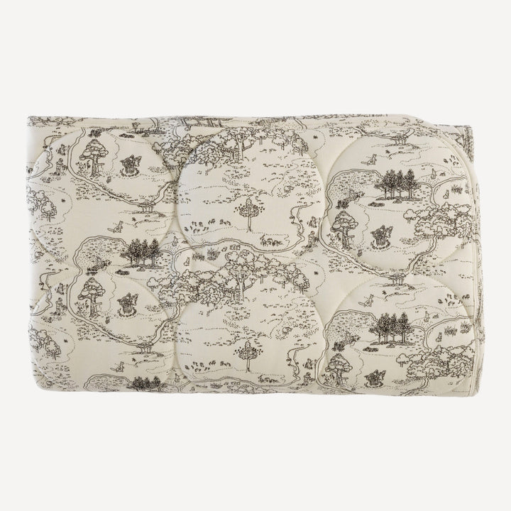 classic circle quilt | map | organic cotton interlock
