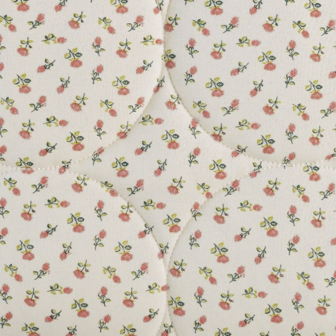 classic circle quilt | french rose bud | organic cotton interlock