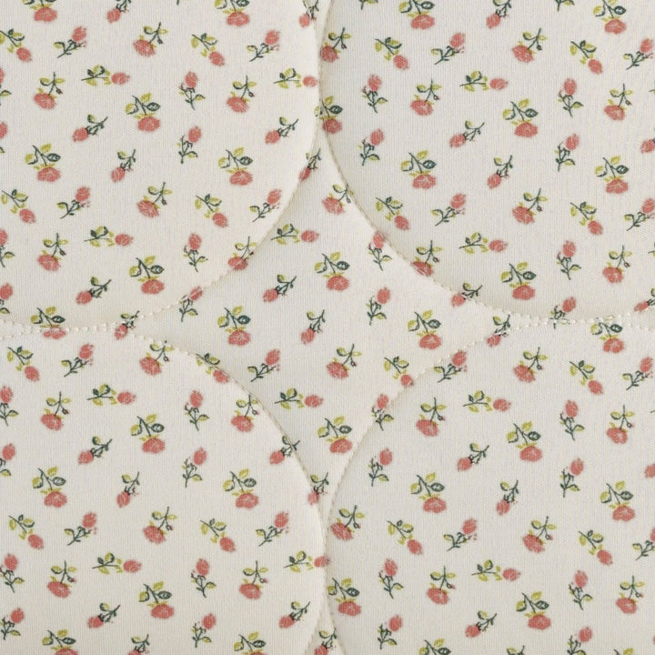 classic circle quilt | french rose bud | organic cotton interlock
