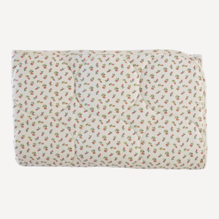 classic circle quilt | french rose bud | organic cotton interlock