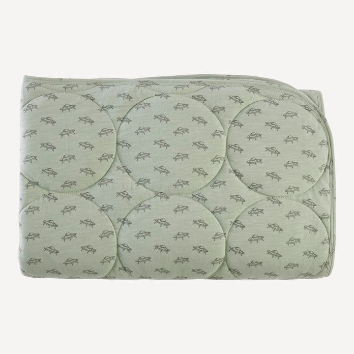 classic circle quilt | dusty sage ufo | organic cotton slub