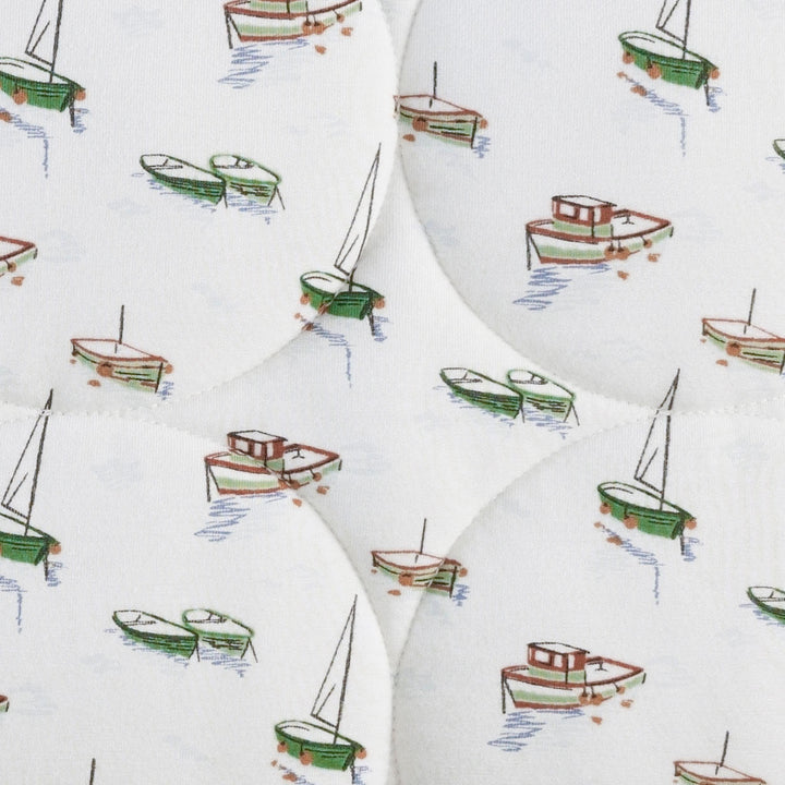 classic circle quilt | mediterranean boats | bamboo