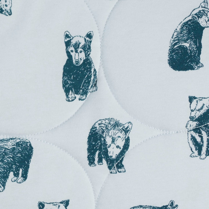 classic circle quilt | blue bear cubs | organic cotton jersey
