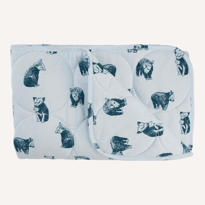 classic circle quilt | blue bear cubs | organic cotton jersey