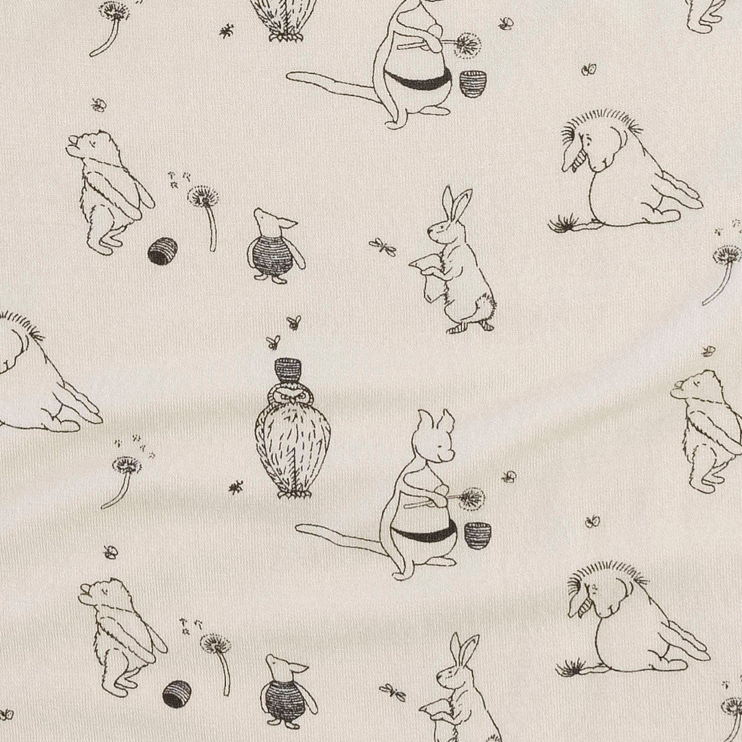 long sleeve lap neck knotted gown | classic pooh & friends | bamboo