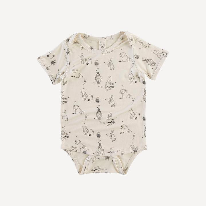 short sleeve lap neck bodysuit | classic pooh & friends | bamboo