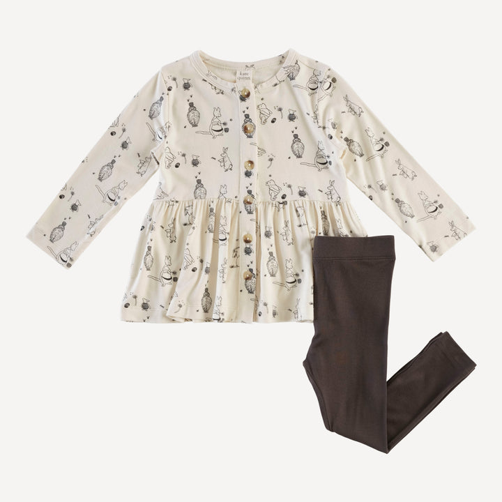 long sleeve button top + legging set | classic pooh & friends | bamboo