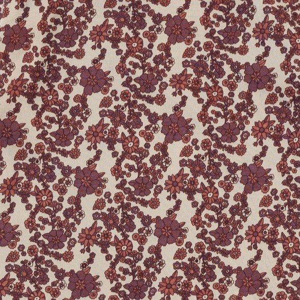 long sleeve ballerina bubble | clay ditsy floral | organic cotton jersey