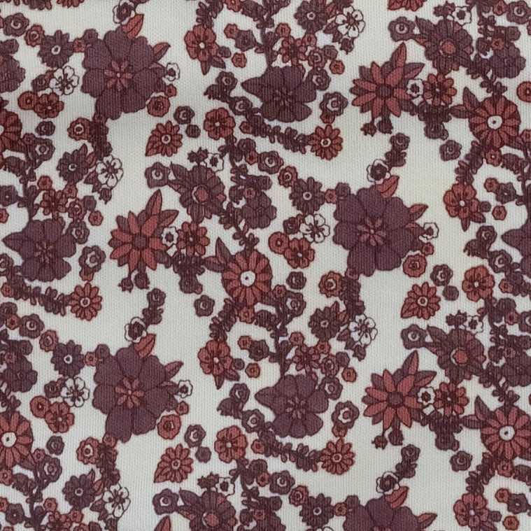 short sleeve jade set | clay ditsy | organic cotton interlock