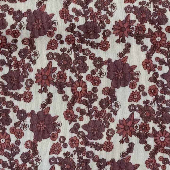 short sleeve jade set | clay ditsy | organic cotton interlock