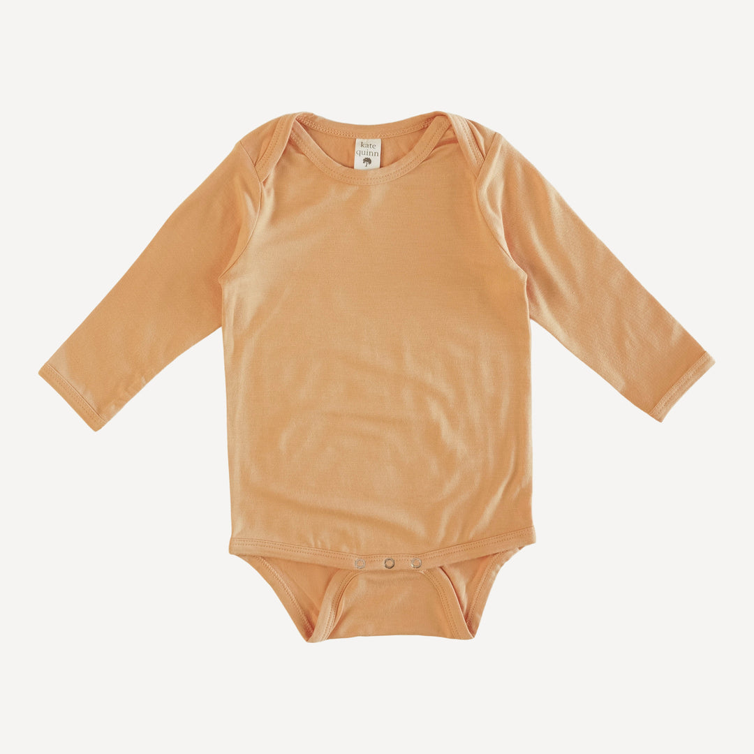 long sleeve lap neck bodysuit | clay pot | bamboo