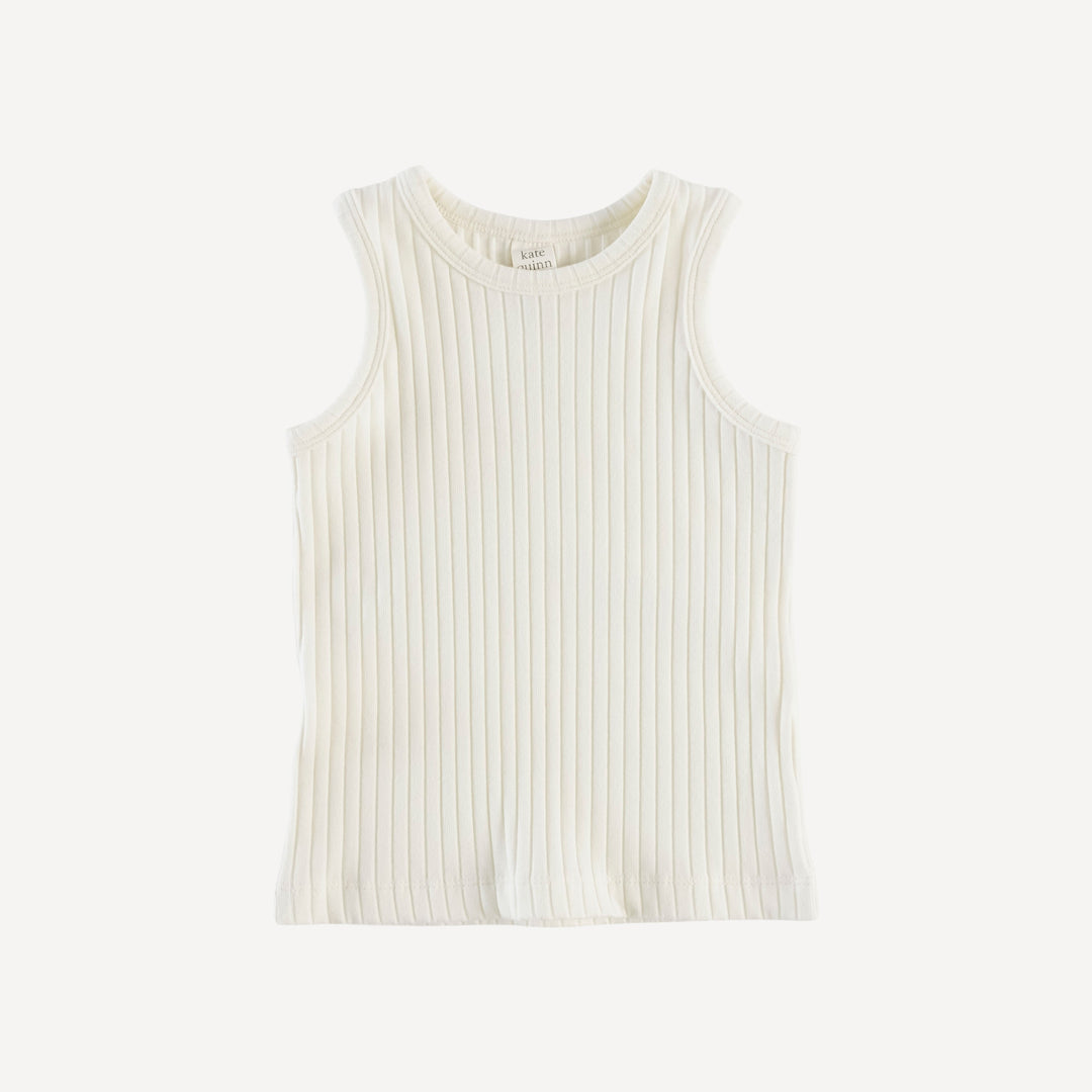 skinny tank | coconut | organic cotton wide rib