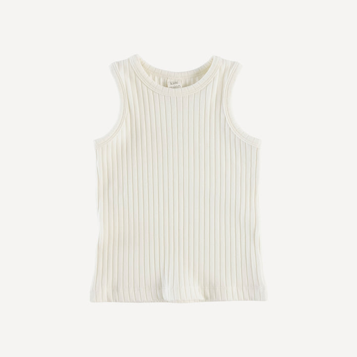 skinny tank | coconut | organic cotton wide rib