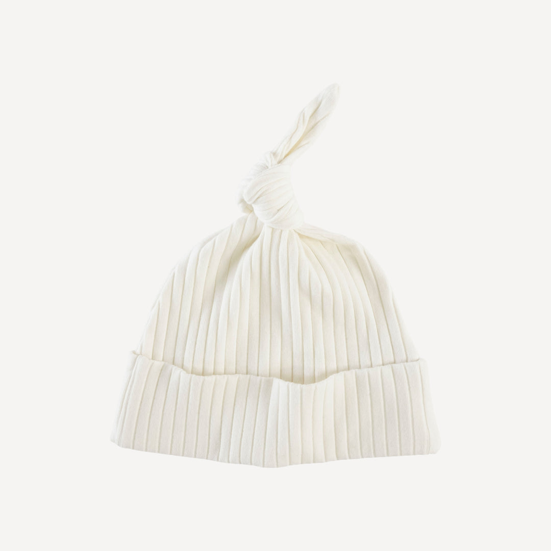 knot hat | coconut | organic cotton wide rib