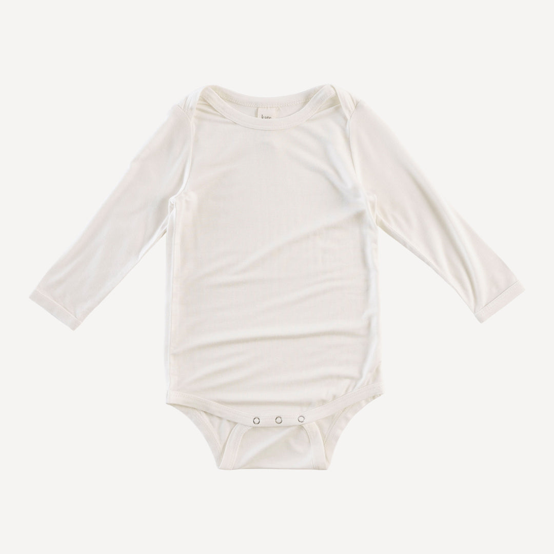 long sleeve lap neck bodysuit | coconut | lenzing modal