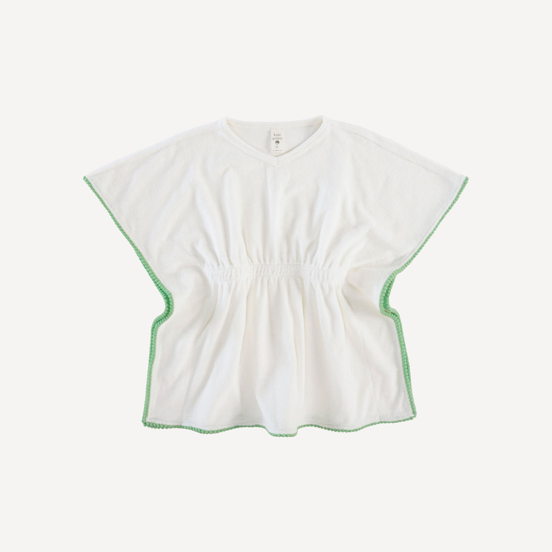 poncho coverup | coconut | organic cotton terry