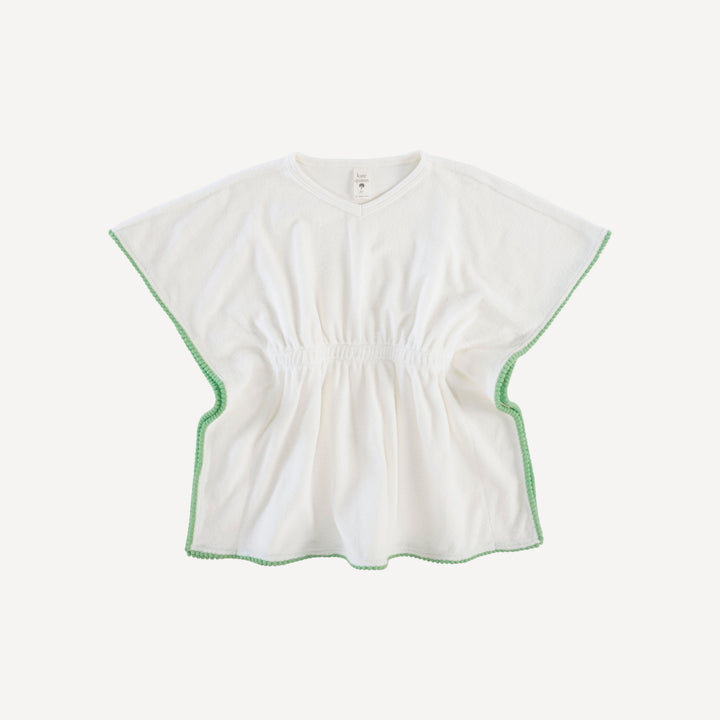 poncho coverup | coconut | organic cotton terry