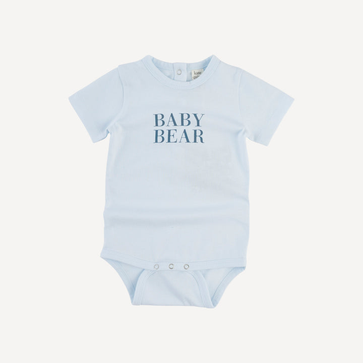 baby bear short sleeve crew neck bodysuit | country air | organic cotton jersey