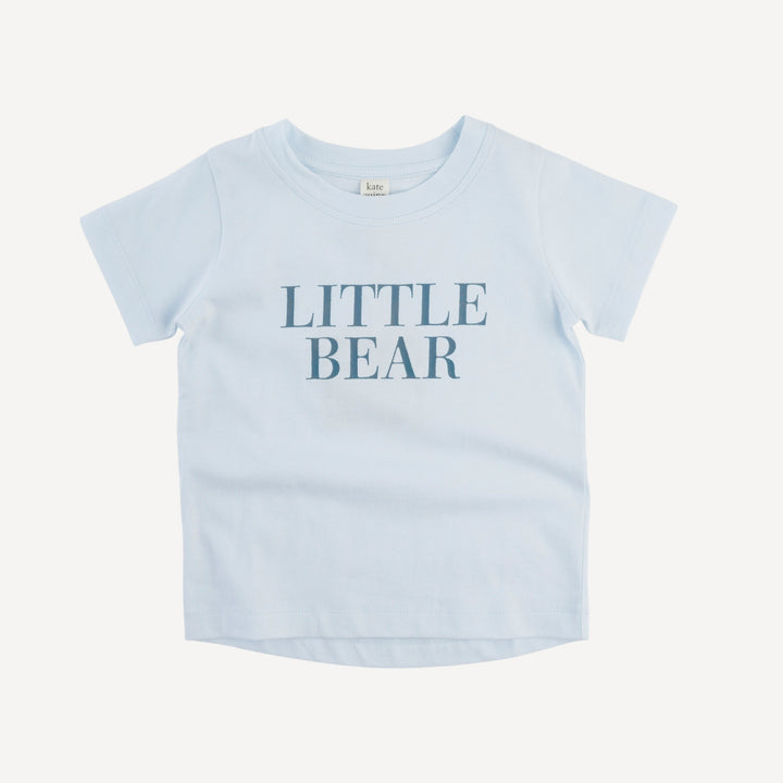 little bear short sleeve essential boxy tee | country air | organic cotton jersey