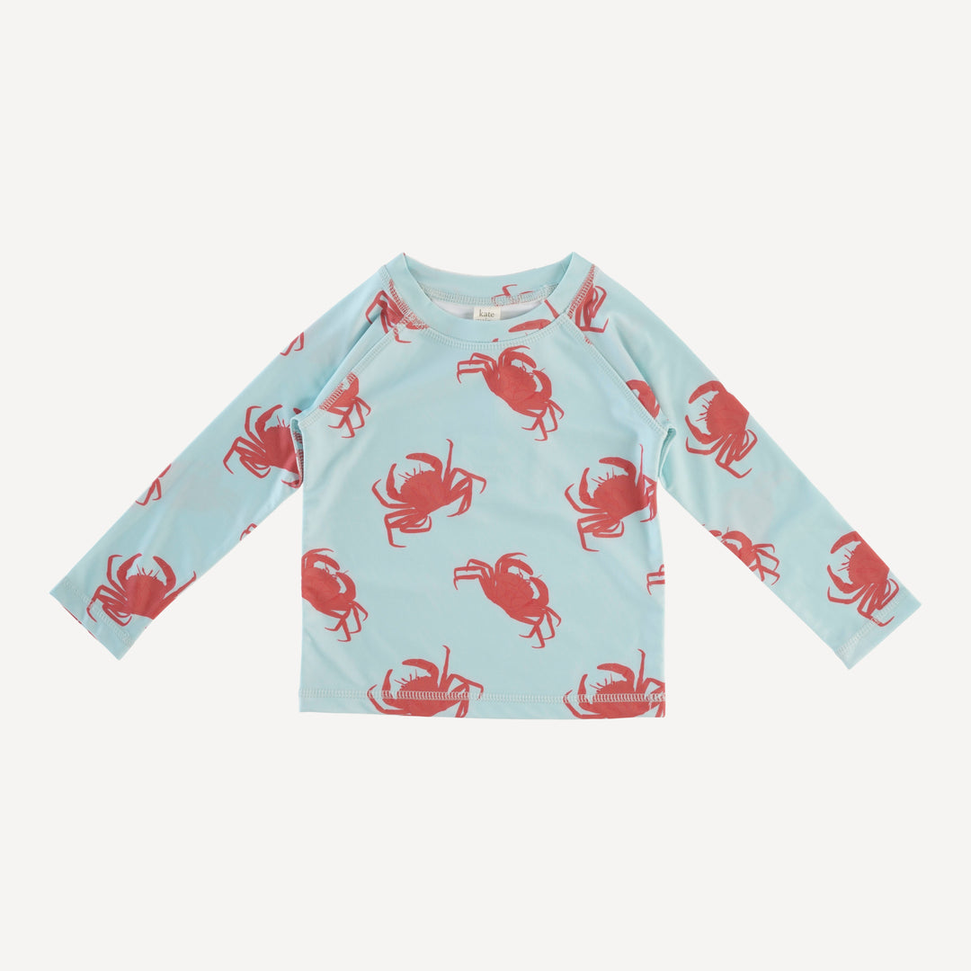 long sleeve rash guard tee | crab | swim