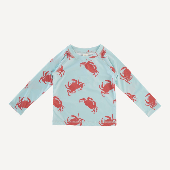 long sleeve rash guard tee | crab | swim