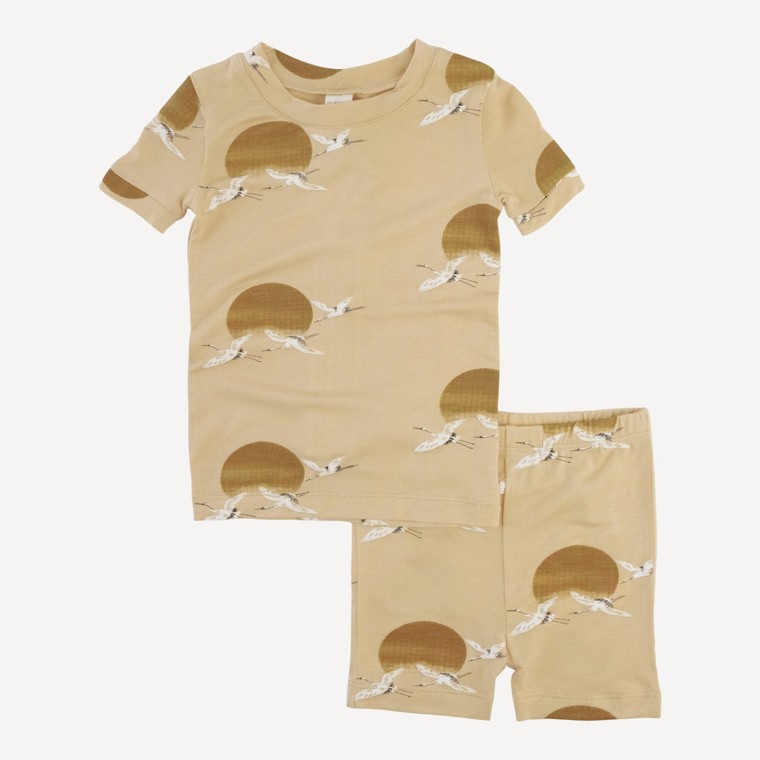 short sleeve crew neck pj set | crane | modal