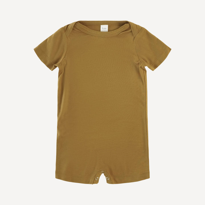 short sleeve lap neck shortie | bronze | lenzing modal