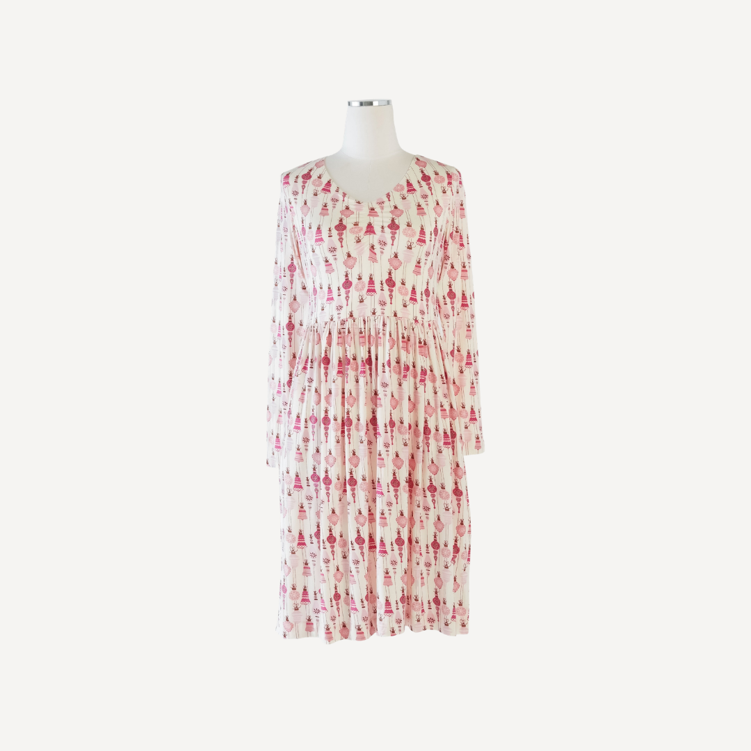 tween twirl dress | pink vintage ornaments | bamboo