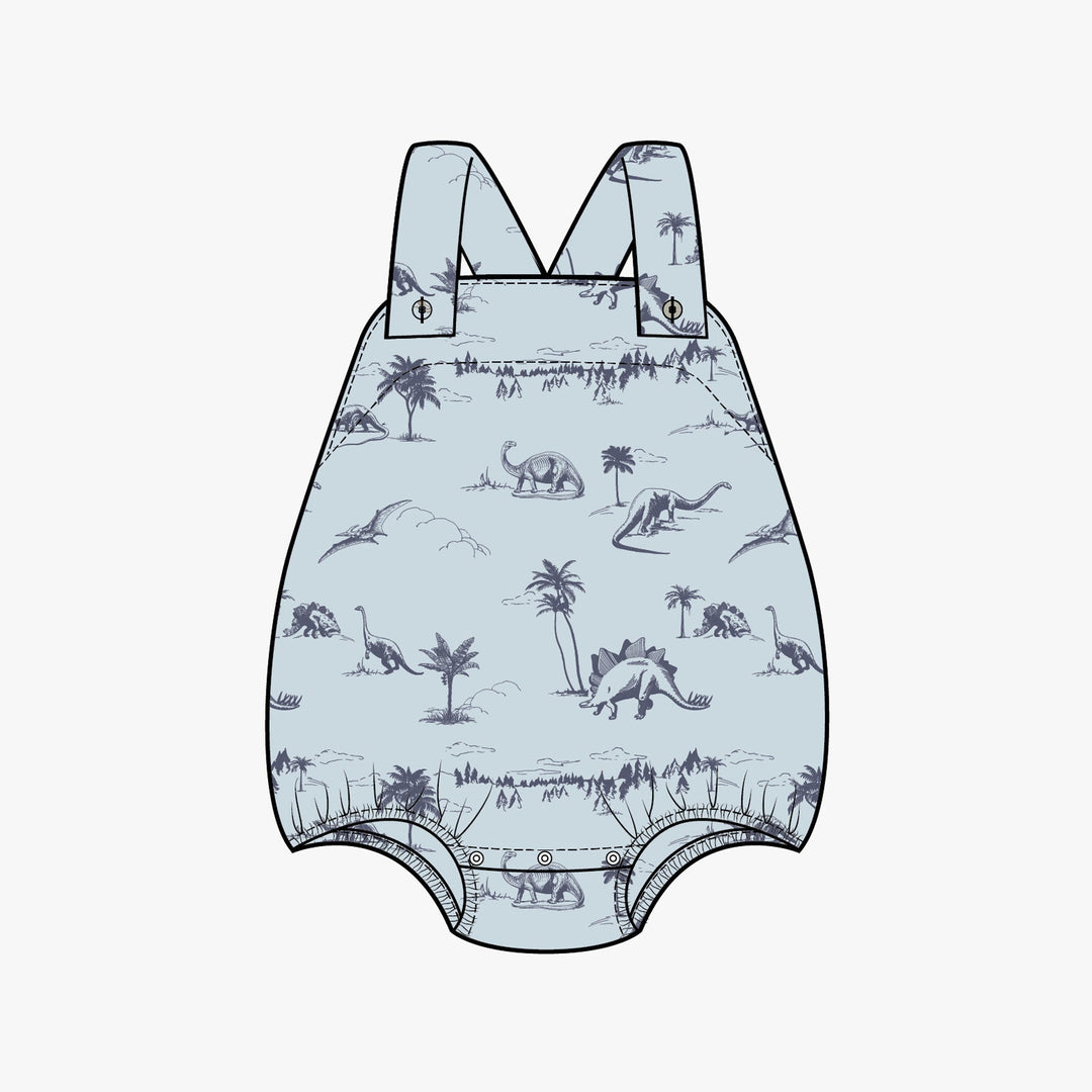 PREORDER country bubble | blue dino landscape | bamboo