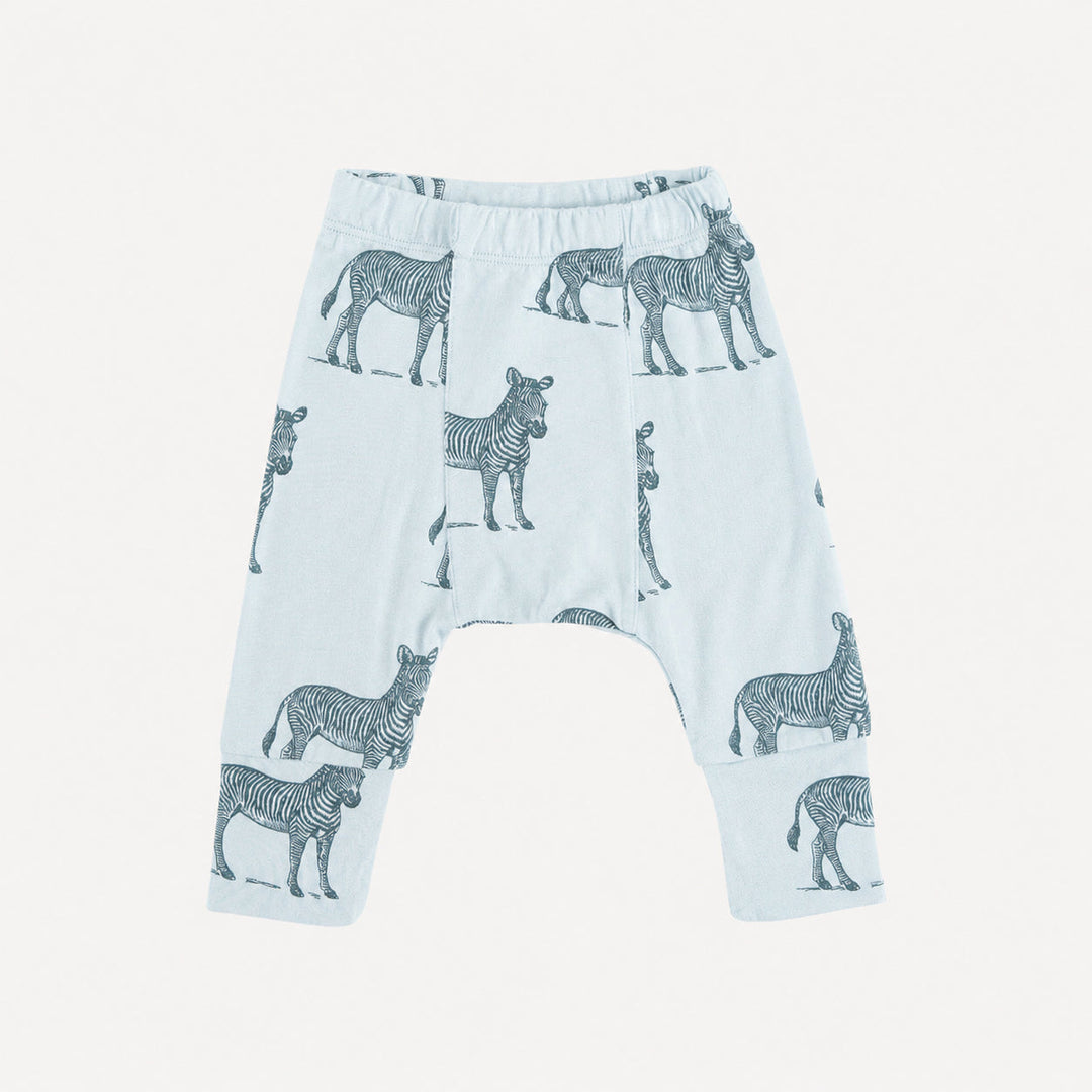 PREORDER classic panda pant | blue zebra | bamboo
