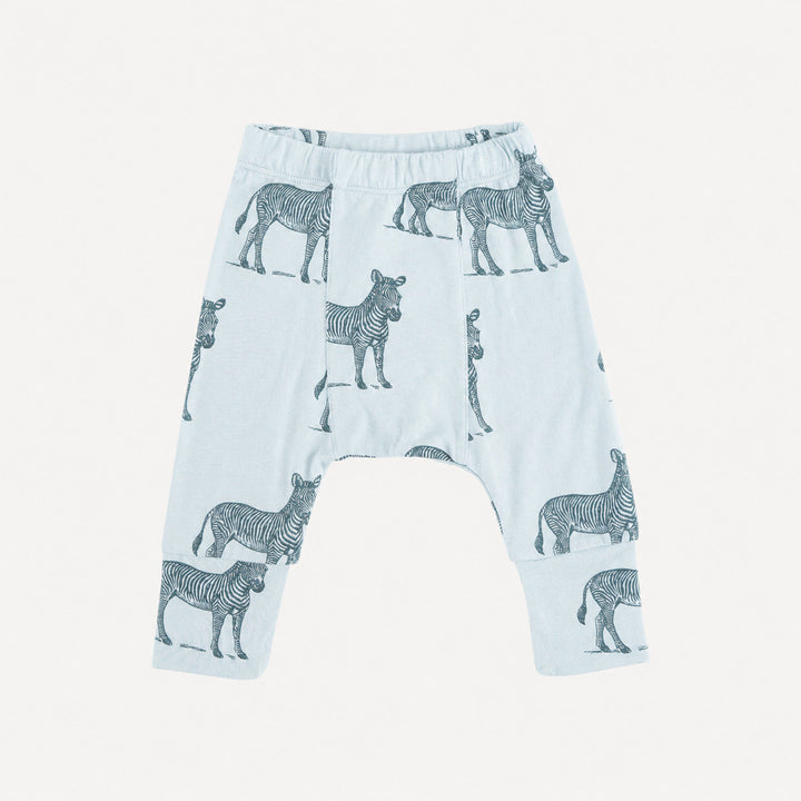 PREORDER classic panda pant | blue zebra | bamboo