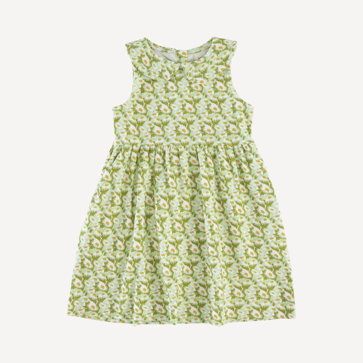 sleeveless peter pan dress | daisy garden | organic cotton interlock