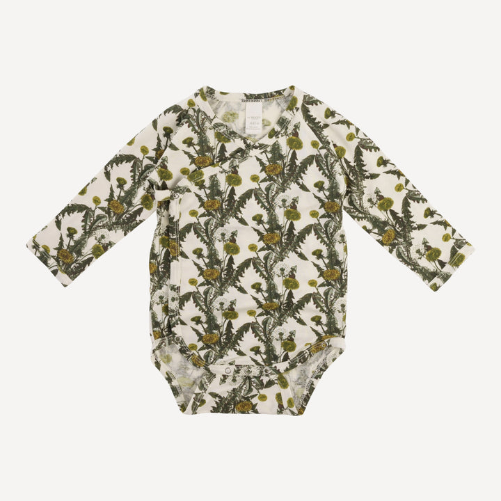 long sleeve wrap bodysuit | dandelion | modal