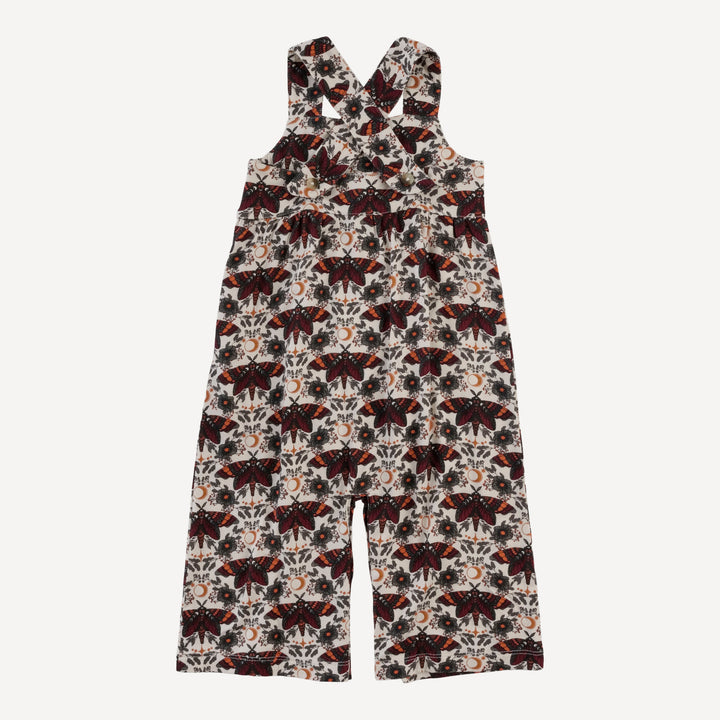 gaucho jumpsuit | dark butterfly night | organic cotton interlock