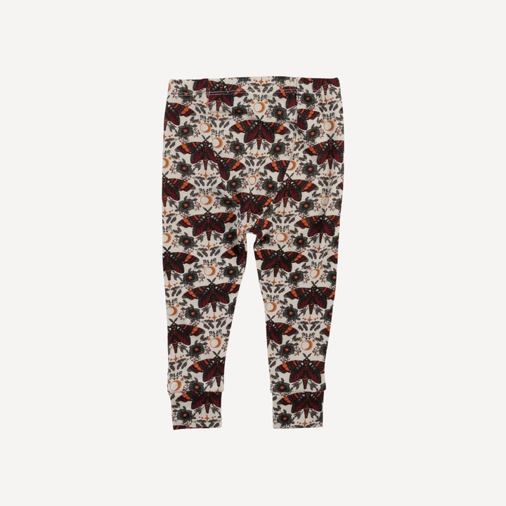 long sleeve crew neck pj set | dark butterfly night | bamboo