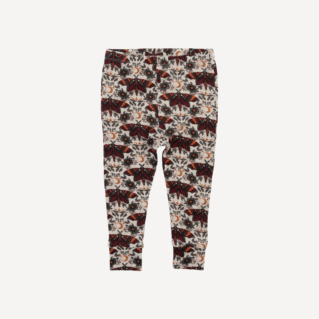 long sleeve crew neck pj set | dark butterfly night | bamboo