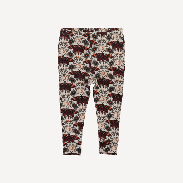long sleeve crew neck pj set | dark butterfly night | bamboo