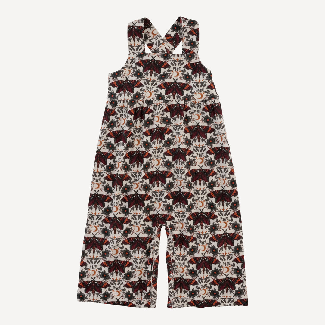 gaucho jumpsuit | dark butterfly night | bamboo
