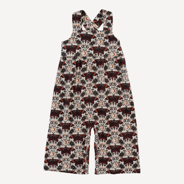 gaucho jumpsuit | dark butterfly night | bamboo