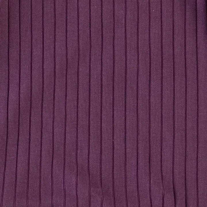 women’s ¾ sleeve ballerina dress | dark purple | classic rib