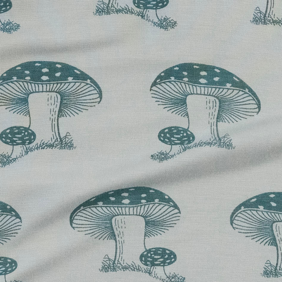 bow waist shortie | dark teal toadstool | bamboo