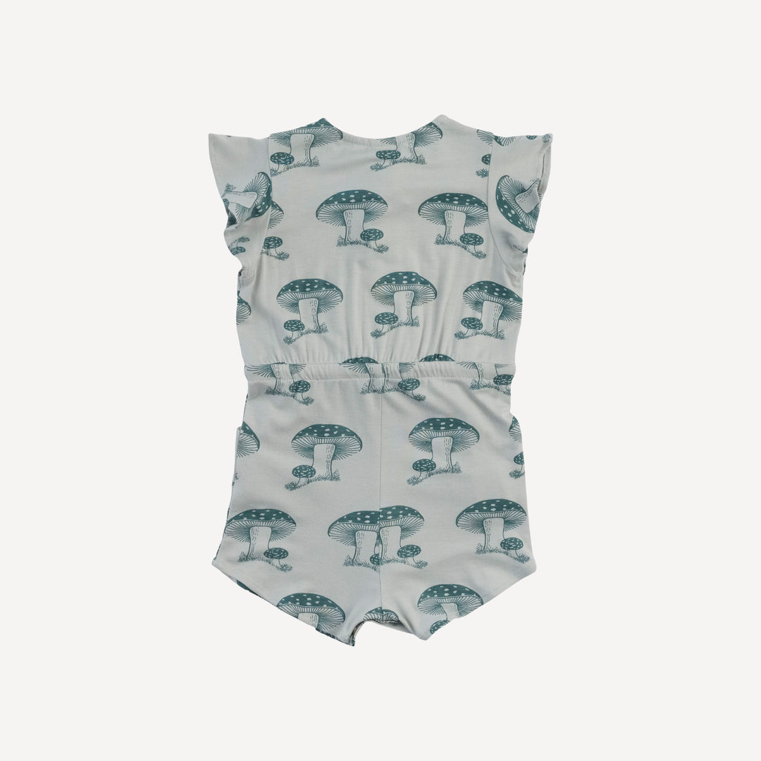 bow waist shortie | dark teal toadstool | bamboo
