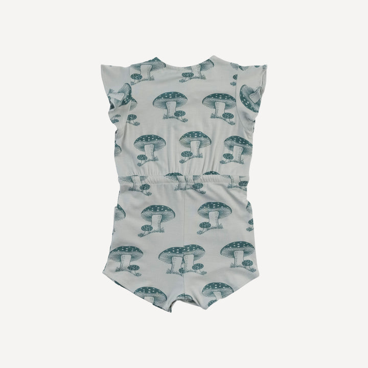 bow waist shortie | dark teal toadstool | bamboo