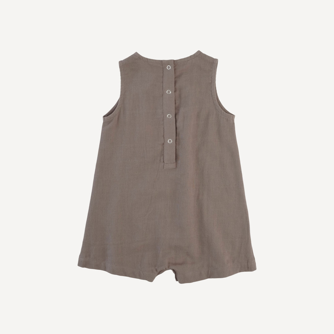 vintage shortie | dark truffle | organic cotton gauze